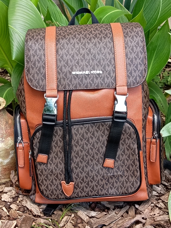 Michael Kors Other - Michael Kors Jet Set Men's Brown Logo Backpack